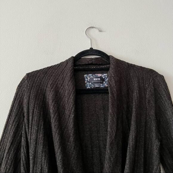 Anthropologie Maeve Rafela Hacci Brown Surplice Top - Picture 4 of 6